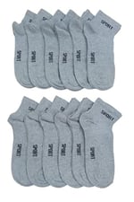 Leement socks Erkek 12 Çift Yarım Konç Spor Çorap Ekonomik siyah -1
