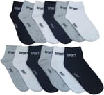 Leement socks Erkek 12 Çift Yarım Konç Spor Çorap Ekonomik siyah -1