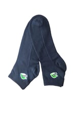 Leement socks Erkek 2 Çift Ince Yazlık Bambu Kısa Konç Çorap Hava Alan Örgülü mavi -1