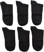 Leement socks Erkek 6 Çift Ince Yazlık Yarım Konç Çorap Yumuşak Dokulu Dikişsiz Pamuklu siyah -1