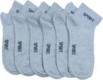 Leement socks Erkek 6 Çift Yarım Konç Spor Çorap Ekonomik beyaz -1