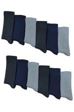 Leement socks Erkek Kışlık Termal Çorap Içi Havlu Premium Seri 12 Çift Siyah -1