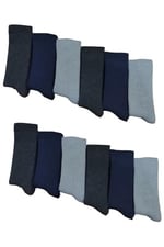 Leement socks Erkek Kışlık Termal Çorap Içi Havlu Premium Seri 12 Çift Siyah -1