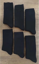 Leement socks Erkek Kışlık Termal Çorap Içi Havlu Premium Seri 6 Çift Siyah -1