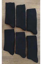 Leement socks Erkek Kışlık Termal Çorap Içi Havlu Premium Seri 6 Çift Siyah -1