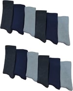 Leement socks Erkek Kışlık Termal Çorap Içi Havlu Premium Seri 12 Çift Siyah -1