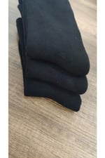 Leement socks Erkek Kışlık Termal Çorap Içi Havlu Premium Seri 3 Çift Siyah -1
