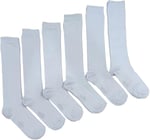 Leement socks Kız Çocuk Dizaltı Okul Çorap Pamuklu 6 Çift Beyaz -1