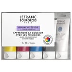 Lefranc & Bourgeois 301241 guaj boya, 5 temel boya seti, her biri 80 ml tüp, guaj boya seti, 400 mililitre - Seçenekler: 80ml Tube - Gouachefarbe, Gouachefarbenset
