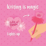 Legami - Açık kalpli tükenmez kalem, Love is Magic, pembe mürekkep, çocuklar ve yetişkinler için LED kalem, uç 0,7 mm, kalp - Seçenekler: KALP, Santa Claus, Tek boynuzlu at, Çağdaş