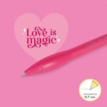 Legami - Açık kalpli tükenmez kalem, Love is Magic, pembe mürekkep, çocuklar ve yetişkinler için LED kalem, uç 0,7 mm, kalp - Seçenekler: KALP, Santa Claus, Tek boynuzlu at, Çağdaş