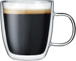 Leggno Vetro Borosilikat Çift Camlı Kulplu Bardak 120ML (2ad)