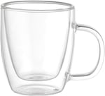Leggno Vetro Borosilikat Çift Camlı Kulplu Bardak 310ML (2ad)
