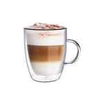 Leggno Vetro Borosilikat Çift Camlı Kulplu Bardak 400ML (2ad)