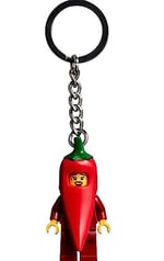 LEGO Anahtarlık - Acı biber kızı - Mini figür 854234 Anahtarlık Chili Pepper Girl ile, Kırmızı, 9 cm
