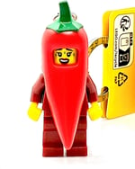 LEGO Anahtarlık - Acı biber kızı - Mini figür 854234 Anahtarlık Chili Pepper Girl ile, Kırmızı, 9 cm