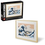LEGO Art Hokusai Büyük Dalga 31208 – Sanatsever Yetişkinler için Yılbaşı Hediyesi Fikri, 6 Kanvas Zemin ve Hokusai'nin İmzasını Taşıyan bir Karo İçeren Yaratıcı Model Yapım Seti (1810 Parça)