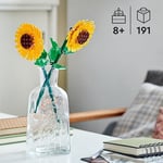 LEGO Botanicals Ayçiçeği 40524 | 8 Yaş ve Üzeri Çocuklar için Ayarlanabilir Saplı 2 Ayçiçeği İçeren Oyuncak Yapım Seti, Doğum Günü Hediyesi (191 Parça)