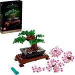 LEGO Botanicals Bonsai Ağacı 10281 – Yetişkinler için Yeşil Yapraklar veya Pembe Çiçeklerle Oluşturulabilen Değiştirilebilir Parçalar İçeren Model Yapım Seti, Sevgililer Günü Hediye Fikri (878 Parça)