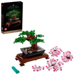LEGO Botanicals Bonsai Ağacı 10281 – Yetişkinler için Yeşil Yapraklar veya Pembe Çiçeklerle Oluşturulabilen Değiştirilebilir Parçalar İçeren Model Yapım Seti, Sevgililer Günü Hediye Fikri (878 Parça)