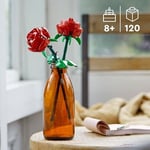 LEGO Botanicals Gül 40460 – Yetişkinler için Uzunluğu Ayarlanabilen, Parçalarla İnşa Edilen 2 Gül İçeren Dekoratif Yapay Çiçek Modeli Yapım Seti, Yaratıcı Sevgililer Günü Hediyesi Fikri (120 Parça)