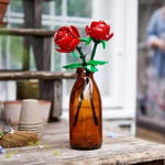 LEGO Botanicals Gül 40460 – Yetişkinler için Uzunluğu Ayarlanabilen, Parçalarla İnşa Edilen 2 Gül İçeren Dekoratif Yapay Çiçek Modeli Yapım Seti, Yaratıcı Sevgililer Günü Hediyesi Fikri (120 Parça)