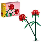 LEGO Botanicals Gül 40460 – Yetişkinler için Uzunluğu Ayarlanabilen, Parçalarla İnşa Edilen 2 Gül İçeren Dekoratif Yapay Çiçek Modeli Yapım Seti, Yaratıcı Sevgililer Günü Hediyesi Fikri (120 Parça)