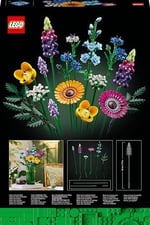 LEGO Botanicals Kır Çiçekleri Buketi 10313 – Yetişkinler için Peygamber Çiçeği, Lavanta, Gelincik Dahil 8 Tür Çiçek İçeren Dekoratif Model Yapım Seti, Sevgililer Günü Hediyesi Fikri (939 Parça)