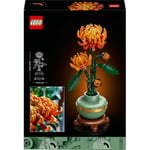 LEGO Botanicals Krizantem 10368 – Yetişkinler için Altın Şeritli ve Ahşap Görünümlü Kaide Üzerinde Pastel Yeşil Saksı İçeren Dekoratif Çiçek Modeli Yapım Seti, Sevgililer Günü Hediye Fikri (278 Parça)
