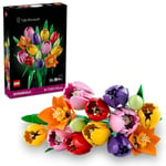 LEGO Botanicals Lale Buketi 11501 | Yetişkinler için Çeşitli Renkler ve Aşamalarda 5 Lale İçeren Yaratıcı Dekoratif Model Yapım Seti, Hediye Fikri (576 Parça)