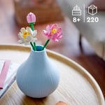 LEGO Botanicals Lotus Çiçekleri 40647 – 8 Yaş ve Üzeri Çocuklar için 2 Tam Açmış Lotus Çiçeği ve 1 Tomurcuk İçeren Yaratıcı Oyuncak Yapım Seti, Çocuklar için Dekoratif Çiçek Hediye Fikri (220 Parça)