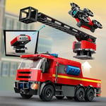 LEGO Cirt İtfaiye Kamyonlu İtfaiye Merkezi 60414-6 Yaş ve Üstü Kız ve Erkek Çocukları için 5 Mini Figür ve 1 Köpek Figürü İçeren Yaratıcı Oyun Seti, Çocuklar için Doğum Günü Hediyesi (843 Parça)