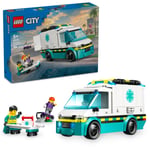 LEGO City Acil Yardım Ambulansı 60451 - Model Araç Seven 5 Yaş Üzeri Çocuklar için Yaratıcı Oyuncak Yapım Seti, Doğum Günü Hediyesi (184 Parça)