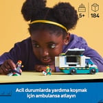 LEGO City Acil Yardım Ambulansı 60451 - Model Araç Seven 5 Yaş Üzeri Çocuklar için Yaratıcı Oyuncak Yapım Seti, Doğum Günü Hediyesi (184 Parça)