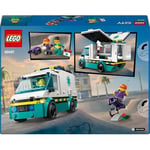 LEGO City Acil Yardım Ambulansı 60451 - Model Araç Seven 5 Yaş Üzeri Çocuklar için Yaratıcı Oyuncak Yapım Seti, Doğum Günü Hediyesi (184 Parça)