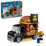 LEGO City Hamburger Kamyonu 60404-5 Yaş ve Üstü Kız ve Erkek Çocuklar için Satıcı Mini Figürü ve Aksesuarlar içeren Araç Yapım ve Mutfak Oyun Seti, Çocuklar için Yaratıcı Hediye Fikri (194 Parça)