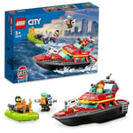 LEGO City İtfaiye Kurtarma Teknesi 60373-5 Yaş ve Üzeri Uygulamalı Oyunları Seven Çocuklar için Oyuncak Yapım Seti (144 Parça)