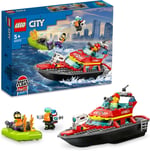 LEGO City İtfaiye Kurtarma Teknesi 60373-5 Yaş ve Üzeri Uygulamalı Oyunları Seven Çocuklar için Oyuncak Yapım Seti (144 Parça)