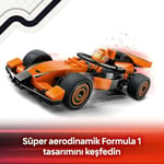 LEGO City McLaren Yarış Arabalı F1 Sürücüsü 60442-6 Yaş ve Üzeri Çocuklar için Mini Yarış Arabası İçeren Yaratıcı Oyuncak Yapım Seti, Doğum Günü Hediyesi (86 Parça)