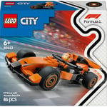 LEGO City McLaren Yarış Arabalı F1 Sürücüsü 60442-6 Yaş ve Üzeri Çocuklar için Mini Yarış Arabası İçeren Yaratıcı Oyuncak Yapım Seti, Doğum Günü Hediyesi (86 Parça)