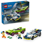 LEGO City Polis Arabası ve Spor Araba Takibi 60415-6 Yaş ve Üzeri Çocuklar için Polis Minifigürü İçeren Yaratıcı Oyuncak Yapım Seti (213 Parça)