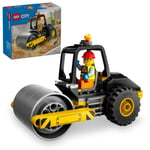 LEGO City Yol Silindiri 60401 – 5 Yaş ve Üzeri Kız ve Erkek Çocuklar için Doğum Günü Hediyesi Fikri, Kürekli ve Baretli İnşaat İşçisi Minifigürü İçeren Yaratıcı Oyuncak Yapım Seti (78 Parça)