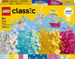 LEGO Classical Saydam Kutu 11040 – 5 Yaş ve Üzeri Kız ve Erkek Çocuklar için Unicorn, Ejderha, Penguen ve Daha Fazla Mini Figür İçeren Renkli Yapım Parçaları ve Askı Parçaları Yapım Seti (340 Parça)