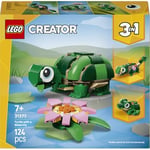 LEGO Creator 3’ü 1 Arada Kaplumbağa ile Nilüfer Çiçeği 31377 | 7 Yaş Üzeri Çocuklar için Bukalemun veya Kurbağaya Dönüşebilen Oyuncak Yapım Seti, Yılbaşı Hediyesi Fikri (124 Parça)