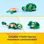 LEGO Creator 3’ü 1 Arada Kaplumbağa ile Nilüfer Çiçeği 31377 | 7 Yaş Üzeri Çocuklar için Bukalemun veya Kurbağaya Dönüşebilen Oyuncak Yapım Seti, Yılbaşı Hediyesi Fikri (124 Parça)