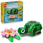 LEGO Creator 3’ü 1 Arada Kaplumbağa ile Nilüfer Çiçeği 31377 | 7 Yaş Üzeri Çocuklar için Bukalemun veya Kurbağaya Dönüşebilen Oyuncak Yapım Seti, Yılbaşı Hediyesi Fikri (124 Parça)