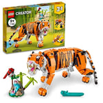LEGO Creator 3’ü 1 Arada Muhteşem Kaplan 31129 – 9 Yaş ve Üzeri Kız ve Erkek Çocuklar için Doğum Günü Hediyesi Fikri, Kaplan, Kırmızı Panda ve Koi Balığı İçeren Yaratıcı Oyuncak Yapım Seti (755 Parça)