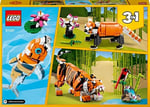 LEGO Creator 3’ü 1 Arada Muhteşem Kaplan 31129 – 9 Yaş ve Üzeri Kız ve Erkek Çocuklar için Doğum Günü Hediyesi Fikri, Kaplan, Kırmızı Panda ve Koi Balığı İçeren Yaratıcı Oyuncak Yapım Seti (755 Parça)