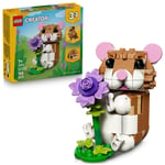 LEGO Creator 3’ü 1 Arada Sevimli Hamster ile Çiçek 31376 | 7 Yaş ve Üzeri Kız ve Erkek Çocuklar için Kirpi veya Kartala Dönüşebilen Oyuncak Yapım Seti, Hediye Fikri (166 Parça)