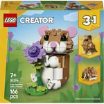 LEGO Creator 3’ü 1 Arada Sevimli Hamster ile Çiçek 31376 | 7 Yaş ve Üzeri Kız ve Erkek Çocuklar için Kirpi veya Kartala Dönüşebilen Oyuncak Yapım Seti, Hediye Fikri (166 Parça)